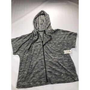 Ideology Women's Full Zip Fitness Short Sleeve Hoodie Size 1x